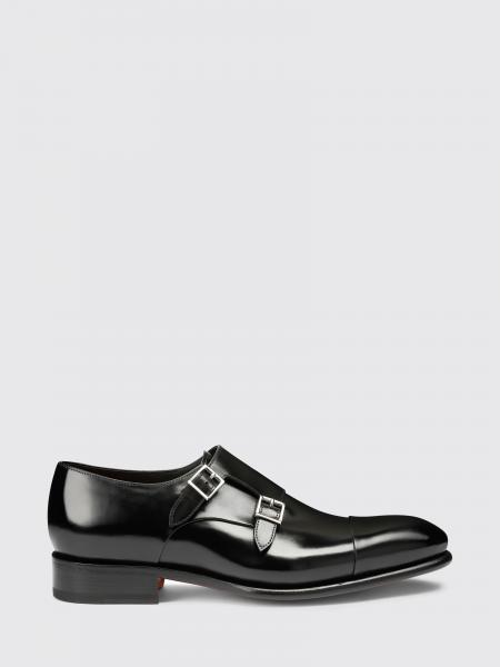 Brushed Leather Monk Strap Santoni