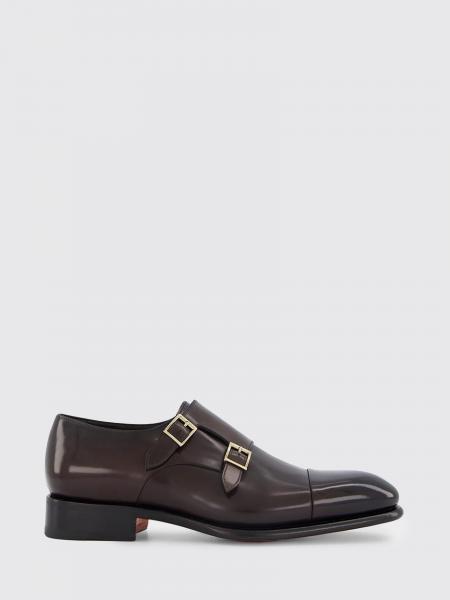 Brushed Leather Monk Strap Santoni