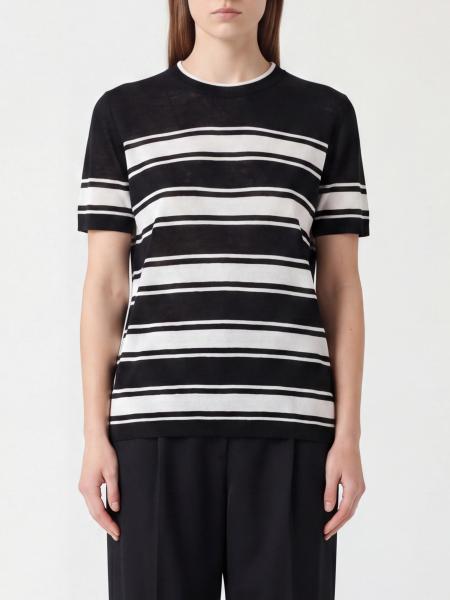 'S Max Mara Striped Crew Neck Knit Top