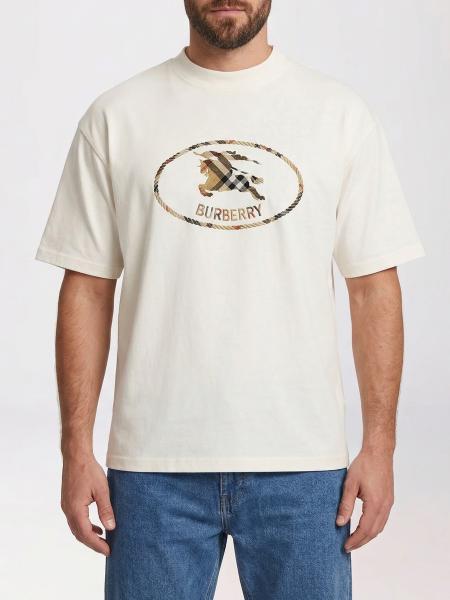 Cotton T-Shirt with Logo Burberry