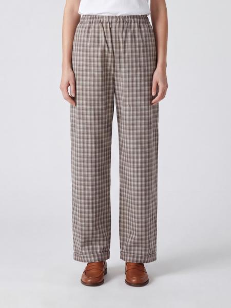 Nanushka Cotton Check Palazzo Trousers