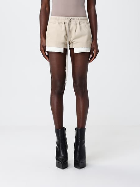 Rick Owens レザー ドローストリング ショーツ