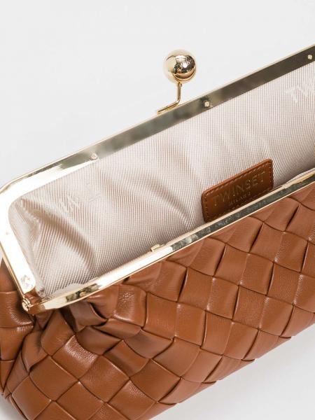 Clutch Twinset in pelle sintetica intrecciata