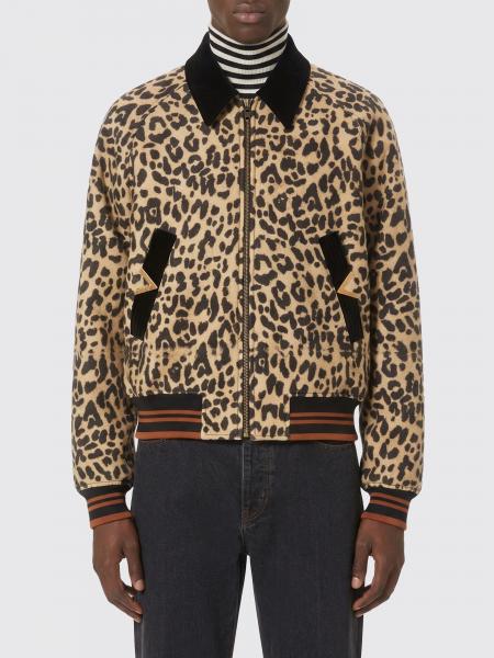 Bomberjacke aus Wolle mit Animal-Print Valentino