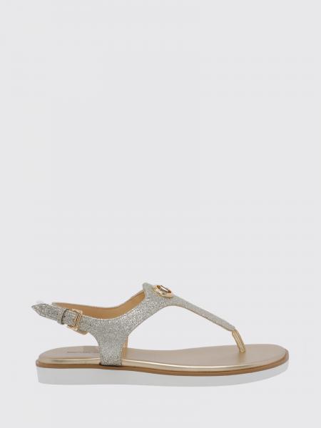 Val Laminated Leather Sandal Michael Kors