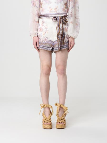 Short Luna Zimmermann en lin à imprimé ethnique