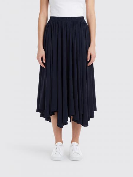 Asymmetric Silk Blend Skirt Ami Paris