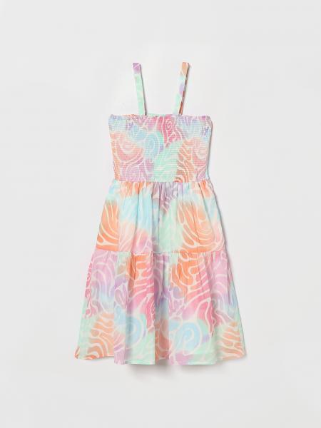Baumwollkleid mit abstraktem Print Stella McCartney Kids