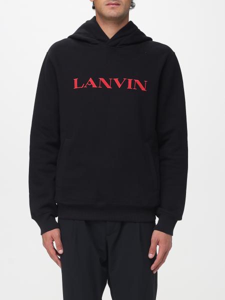 Sudadera con capucha de algodón con logo Lanvin