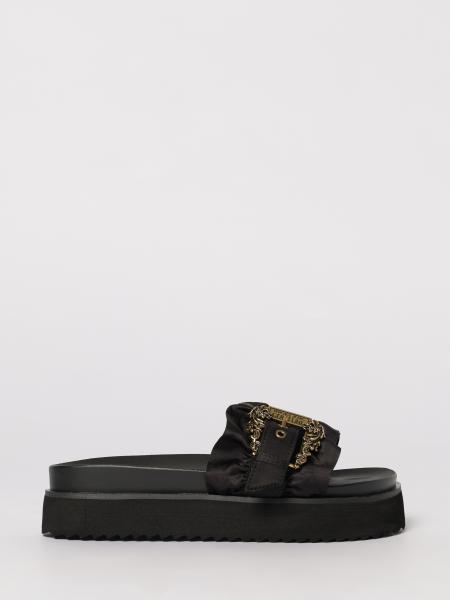 Ruched Fabric Sliders Versace Jeans Couture