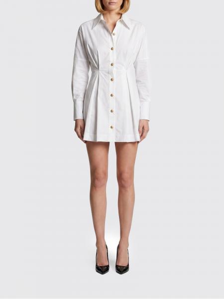 Cotton Poplin Chemisier Dress Balmain