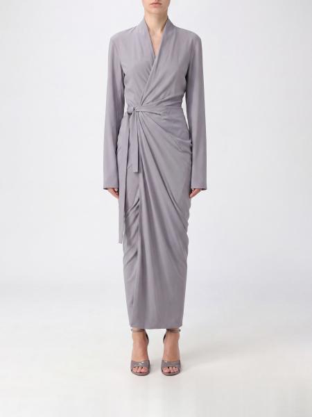 Asymmetric Silk Blend Dress Rick Owens