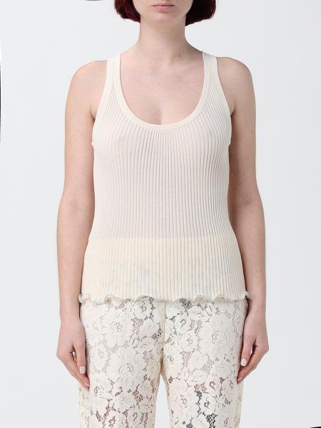 Top Pinko de mezcla de algodón acanalado