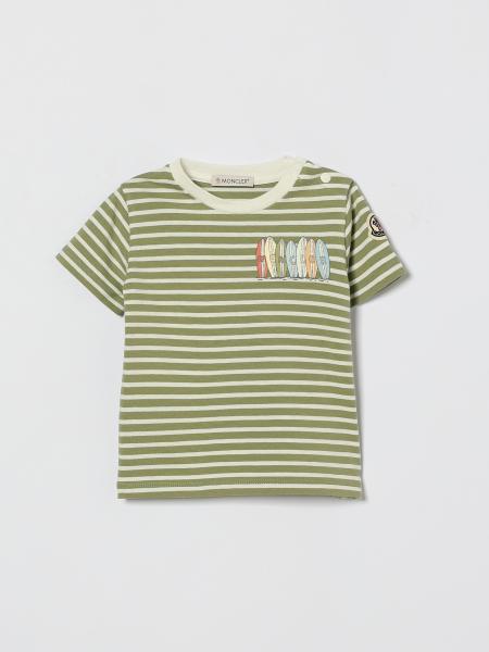 Camiseta de cuello redondo Moncler de algodón elástico estampado