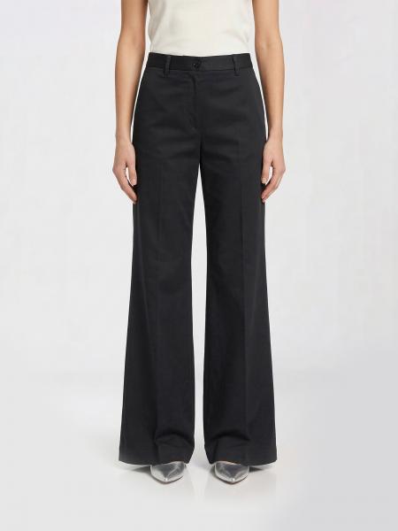 Stretch Cotton Flared Trousers Aspesi