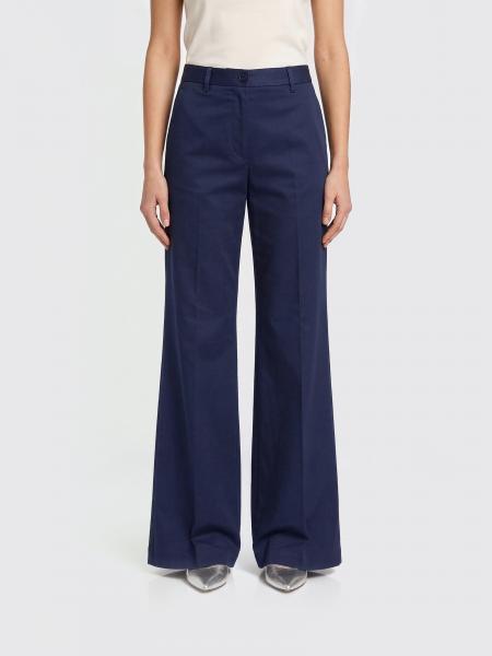 Stretch Cotton Flared Trousers Aspesi