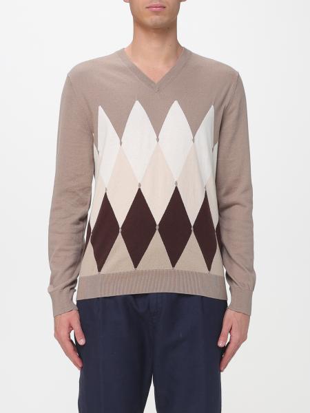 Diamond Pattern Cotton and Cashmere Pullover Ballantyne