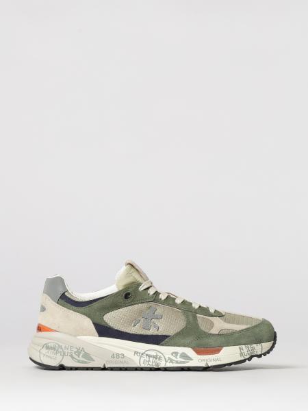 Premiata Mase Suede and Canvas Sneakers
