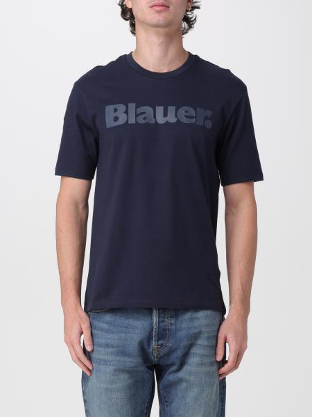 Cotton T-shirt with Logo Blauer
