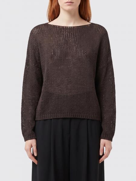 Cotton Blend Crew-Neck Sweater Roberto Collina