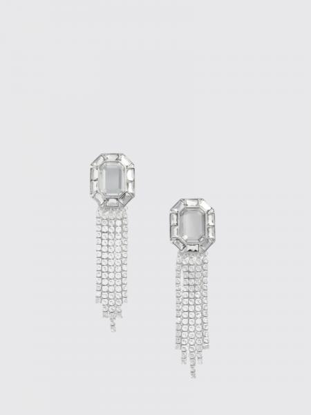 Self-Portrait Brass Earrings with Set Rhinestones