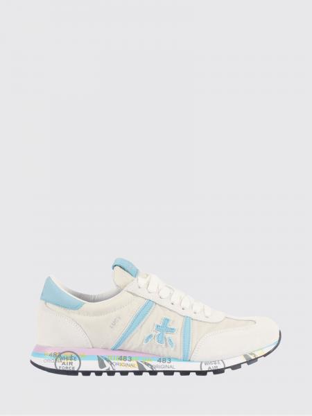 Lucy Suede And Perforated Fabric Sneakers Premiata