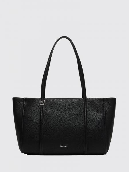 Grained Faux Leather Tote Bag Calvin Klein