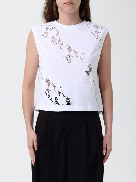 Twinset Cotton and Macramé Top