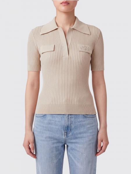 Polo in maglia di cotone a coste Patou