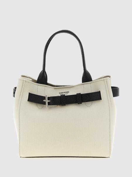 Audrey Cotton Twill and Leather Bag Tom Ford