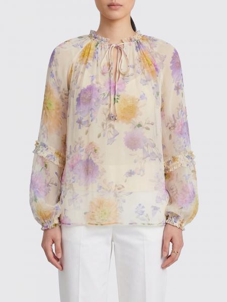 Floral Print Viscose Blouse Zimmermann