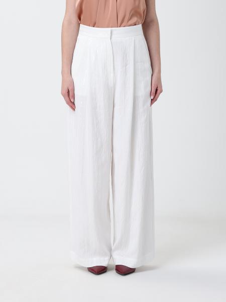 Viscose Blend Wide-Leg Trousers with Sequins Meimeij