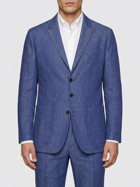 Cotton Single Breasted Blazer Boglioli