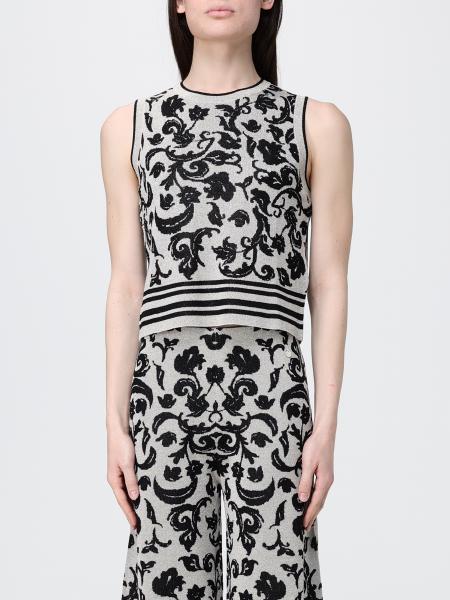 Sleeveless Knit Top with Liberty Motif by Liu Jo