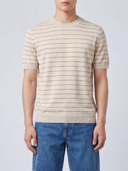 Striped Silk Knit Top Lardini