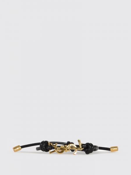 Cassandre Leather And Brass Bracelet Saint Laurent