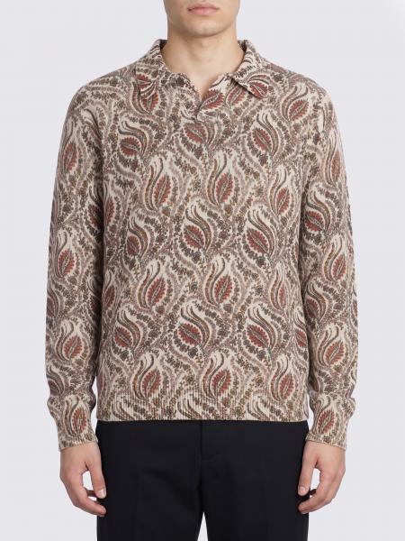 Jacquard Wool Polo Shirt Etro