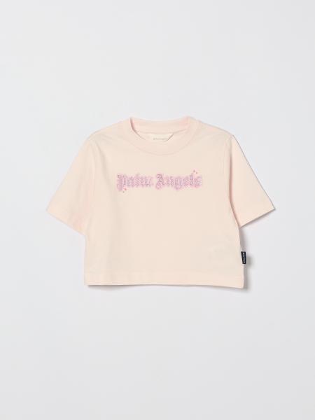 T-shirt crop en coton avec logo Palm Angels