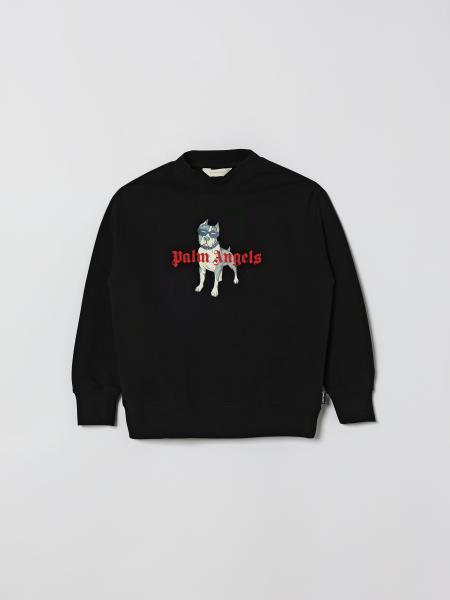 Baumwoll-Rundhals-Sweatshirt mit Logo Palm Angels