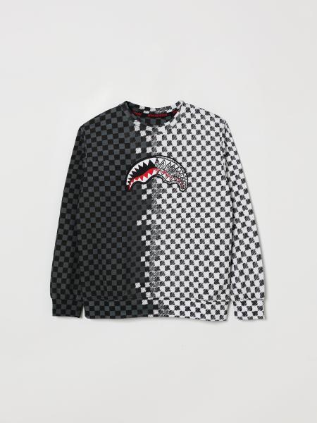 Check Cotton Crewneck Sweatshirt Sprayground