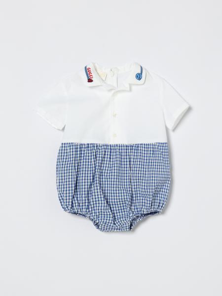 Gucci ロゴ入りコットンポロロンパース