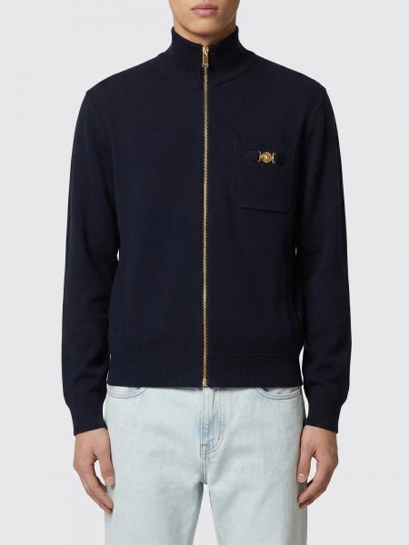 Cardigan aus Baumwolle und Kaschmir mit Logo Versace