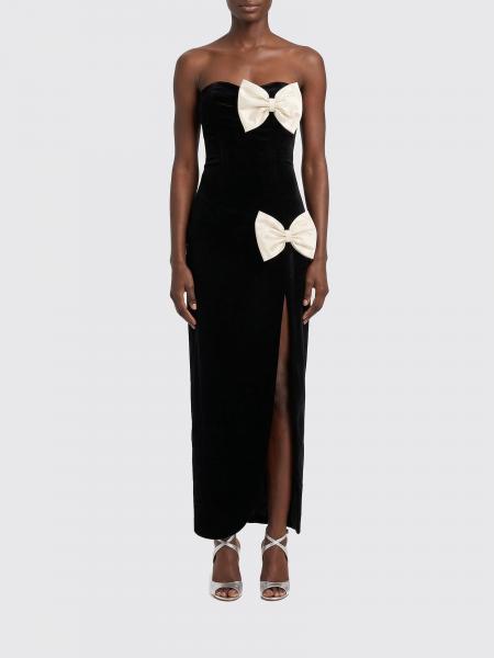 Alessandra Rich Viskose- und Seidenkleid mit Schleifen