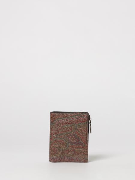 Portefeuille Etro en coton enduit imprimé Paisley