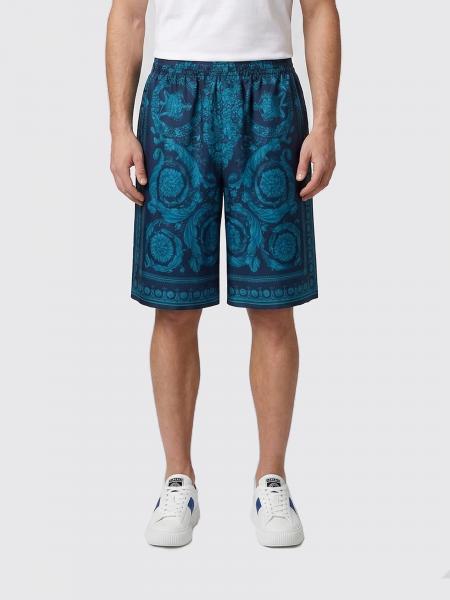 Versace Baroque Print Silk Shorts