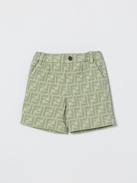Printed Cotton Blend Shorts Fendi