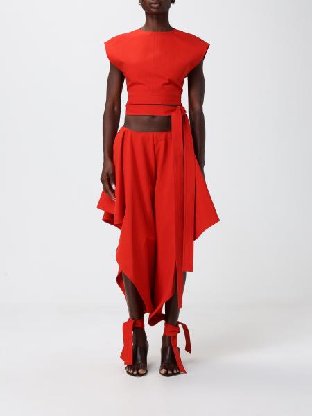 AlaÏa Cotton Cropped Top