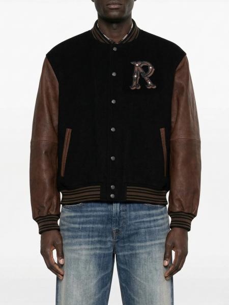 Cazadora bomber Represent de lana con logo