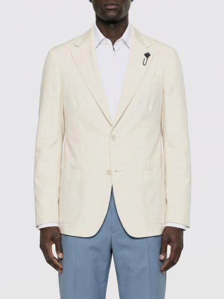 Lardini Single-Breasted Cotton and Silk Blazer