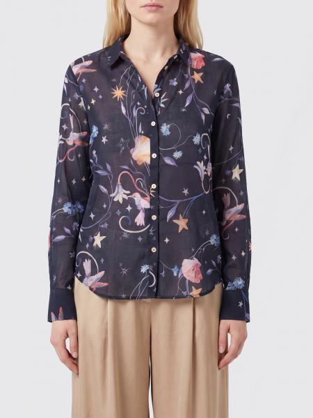 Camicia Forte Forte in cotone e lino con stampa floreale